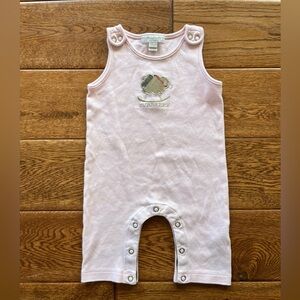 Burberry Light Pink Baby Romper with Sheep Embroidery 3 Months